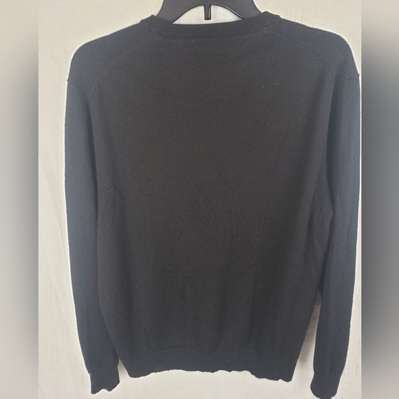 Club Room Black Merino Wool Blend Long Sleeve Sweater Sz L - Picture 5 of 9